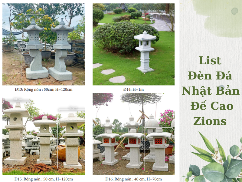 Đèn đá nhập khẩu Nhật Bản đảm bảo chất lượng tốt đã có mặt tại vườn Zions